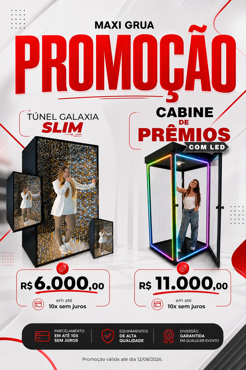 Promoção Maxi Grua válida até 12 de agosto de 2026